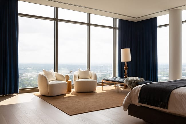 Penthouse suite hospitality interior